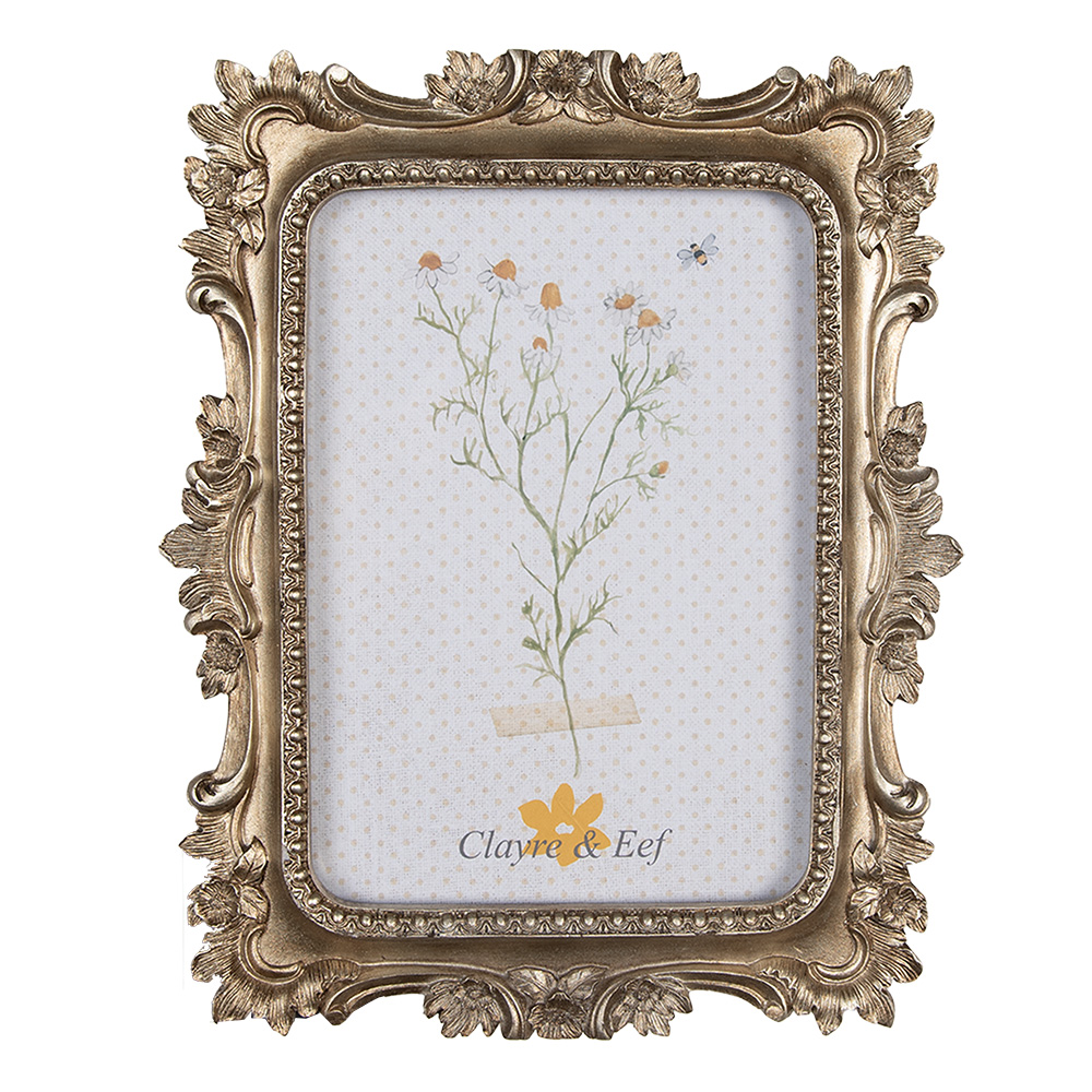 Clayre & Eef   | Fotolijst Goudkleurig 19x2x24 cm / 13x18 cm | 2F1072