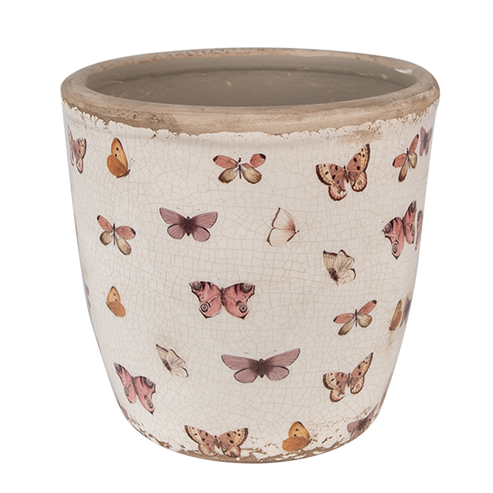 Clayre & Eef   | Bloempot Binnen Beige ø 16x16 cm | 6CE1661L
