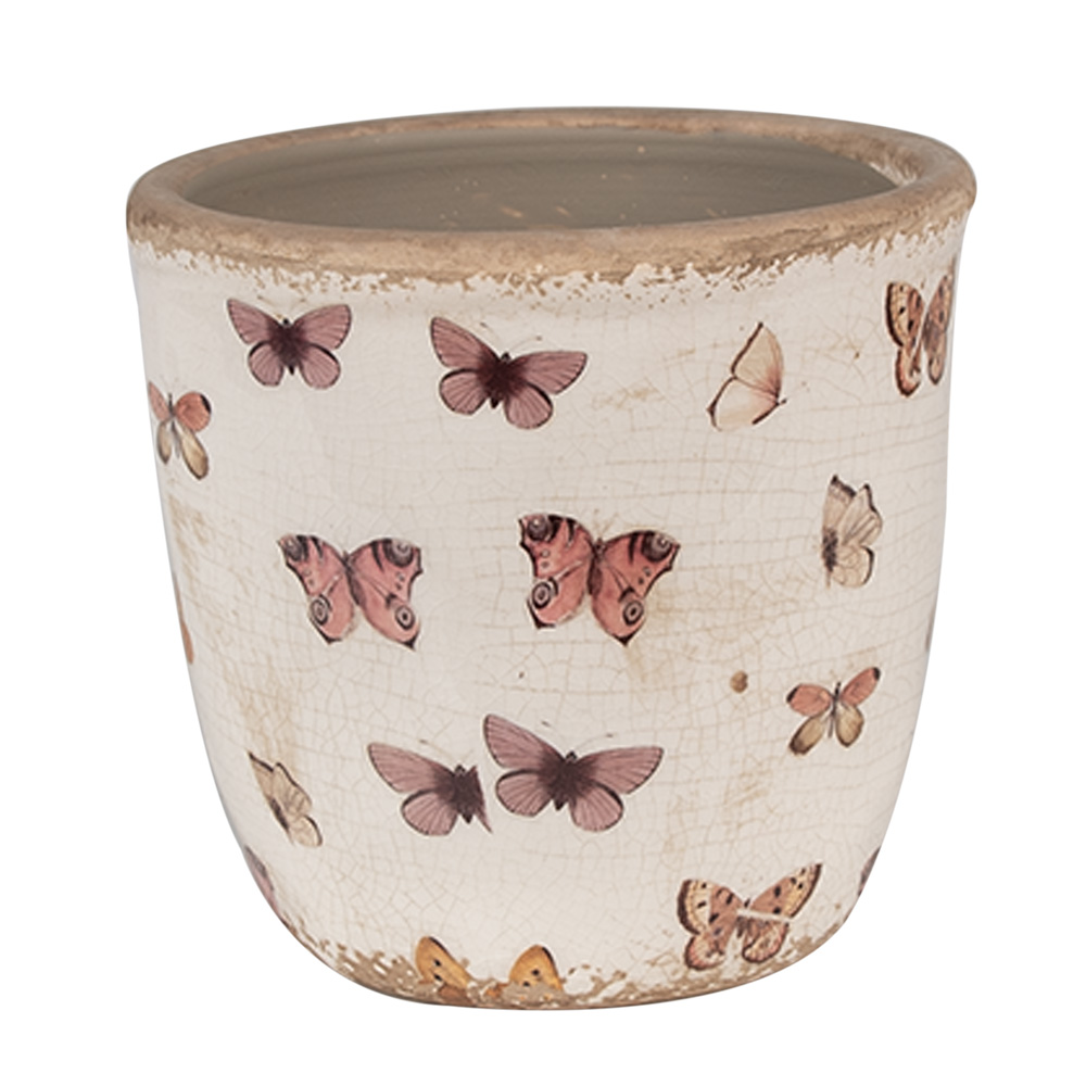 Clayre & Eef   | Bloempot Binnen Beige ø 13x12 cm | 6CE1661S