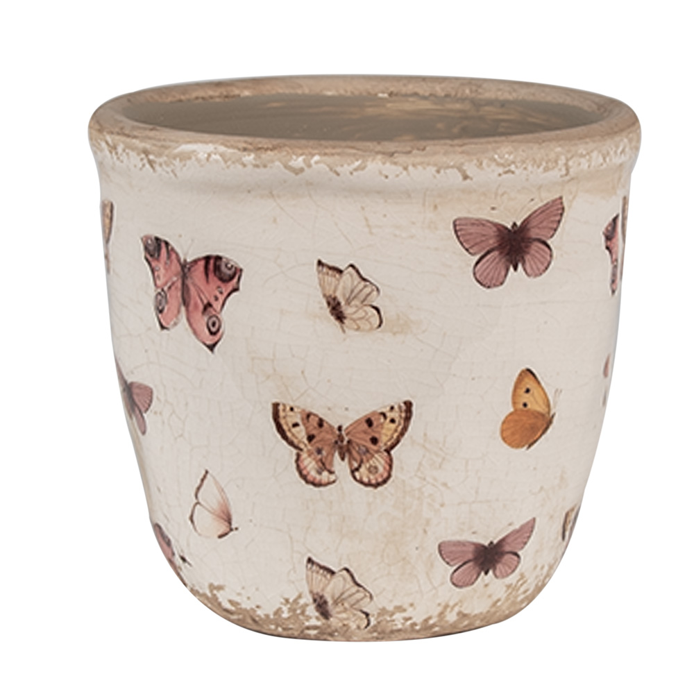 Clayre & Eef   | Bloempot Binnen Beige ø 11x10 cm | 6CE1661XS