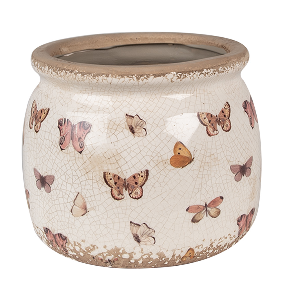 Clayre & Eef   | Bloempot Binnen Beige ø 16x13 cm | 6CE1662M