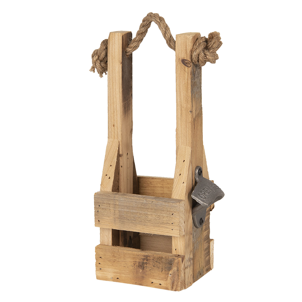 Clayre & Eef   | Flessenrek met flessen Bruin 9x10x29 cm | 6H1883