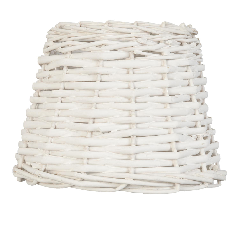 Clayre & Eef   | Lampenkap Wit ø 20x15 cm / E27 | 6LAK0258W