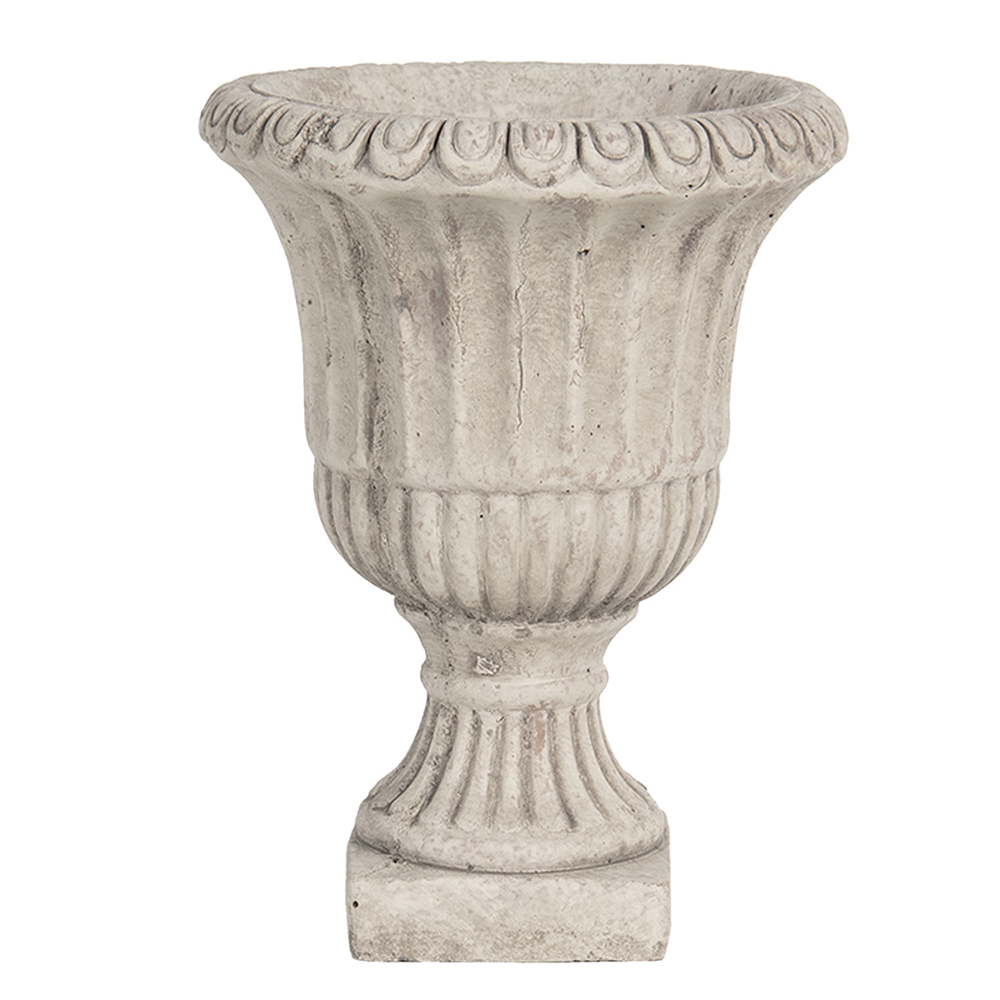 Clayre & Eef   | Bloempot Binnen Grijs, Bruin ø 15x20 cm | 6TE0304