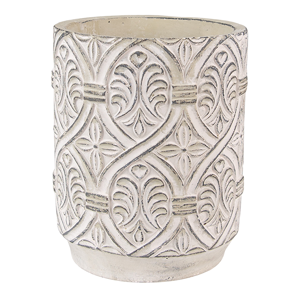 Clayre & Eef   | Bloempot Grijs ø 14x18 cm | 6TE0450