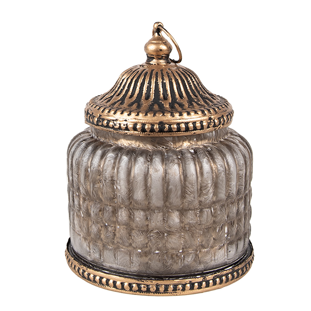 Clayre & Eef   | Decoratie met LED Grijs ø 10x13 cm / 2xAAA | 6GL4598