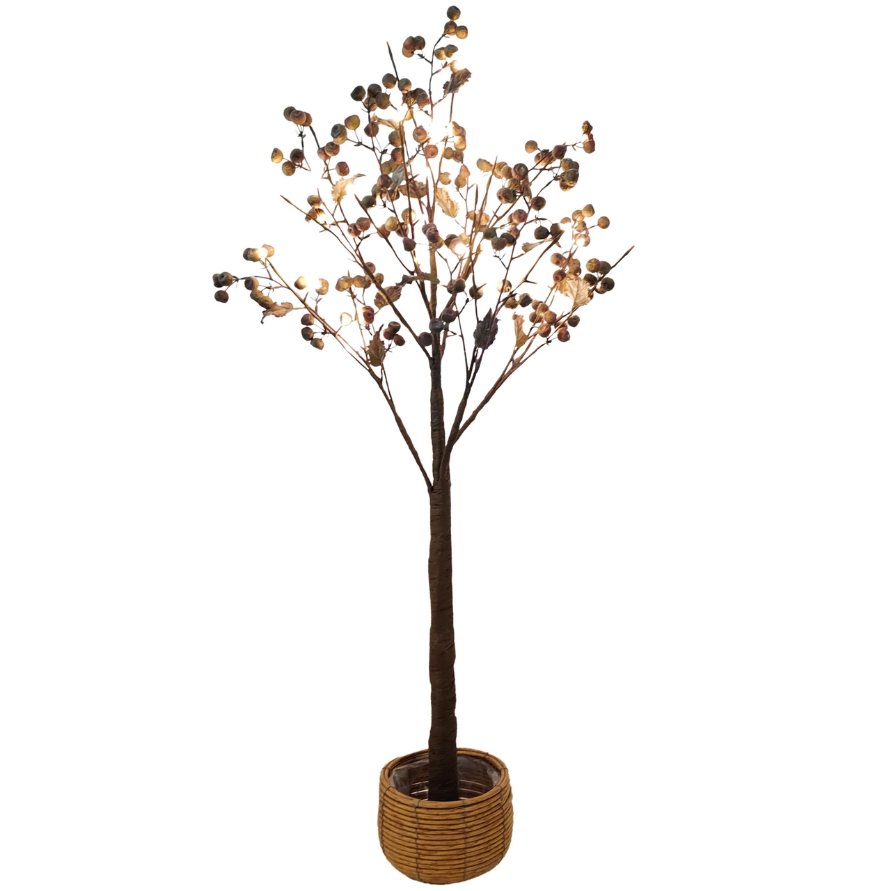 Dekoratief | Decoratieboom 'Brown Blush', 48 LED, 137cm | A245017