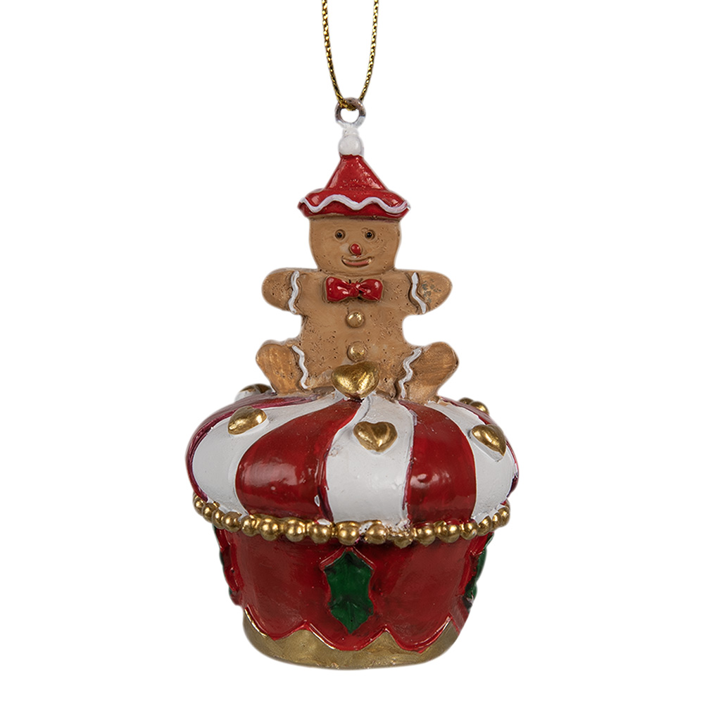 Clayre & Eef   | Hanger gebak Rood ø 5x8 cm | 6PR4208