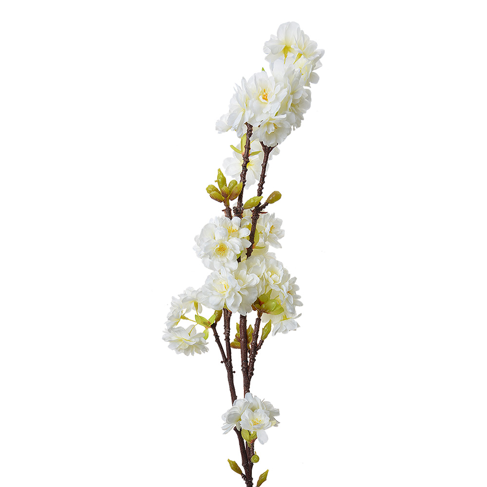 Clayre & Eef   | Decoratie tak met bloemen Wit 10x8x92 cm | 5PL0093