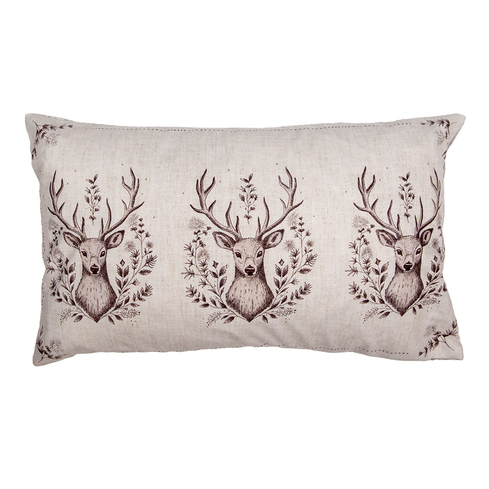 Clayre & Eef   | Kussenhoes Beige Bruin 30x50 cm | GTW36-2