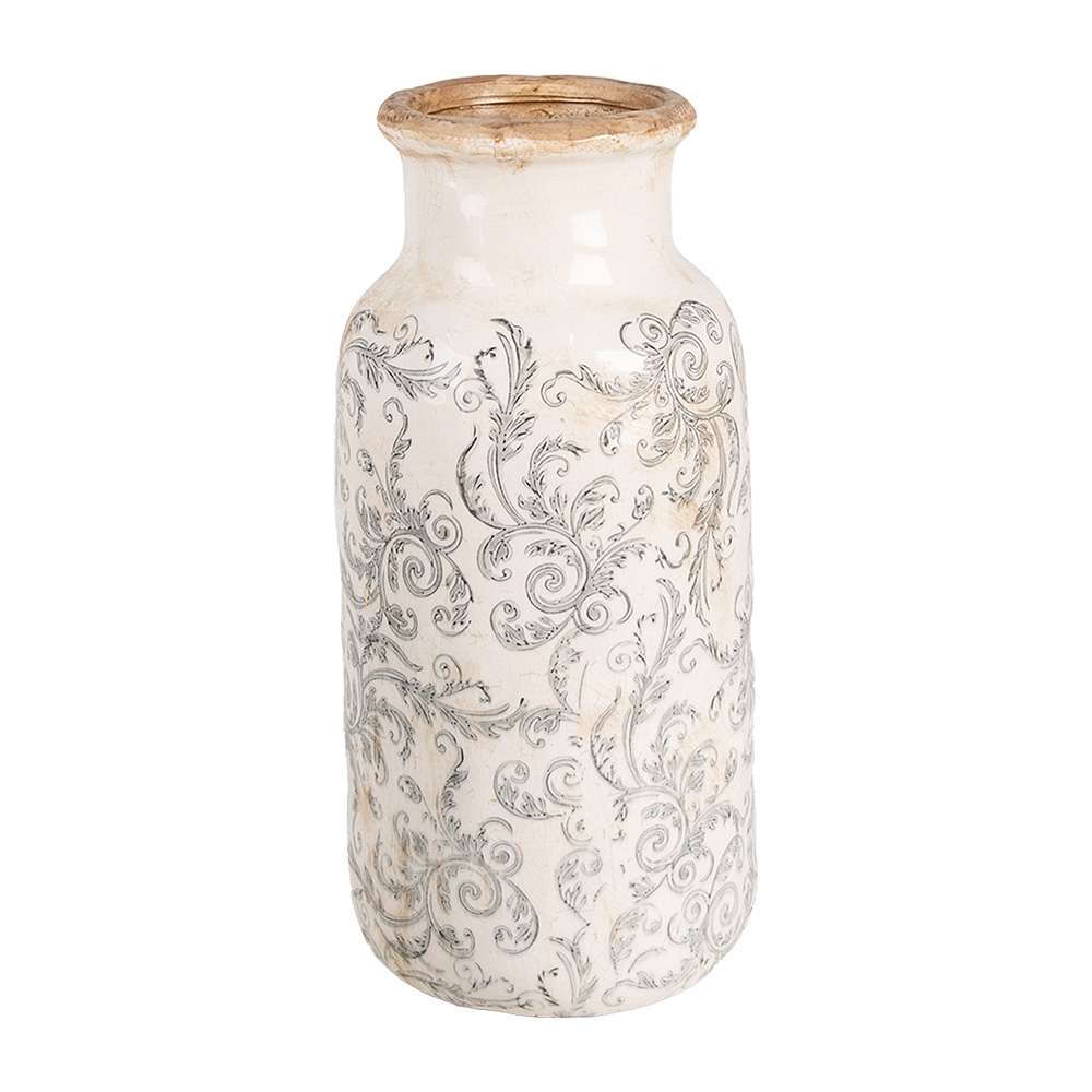 Clayre & Eef   | Vaas Beige Grijs ø 15x32 cm | 6CE1927L