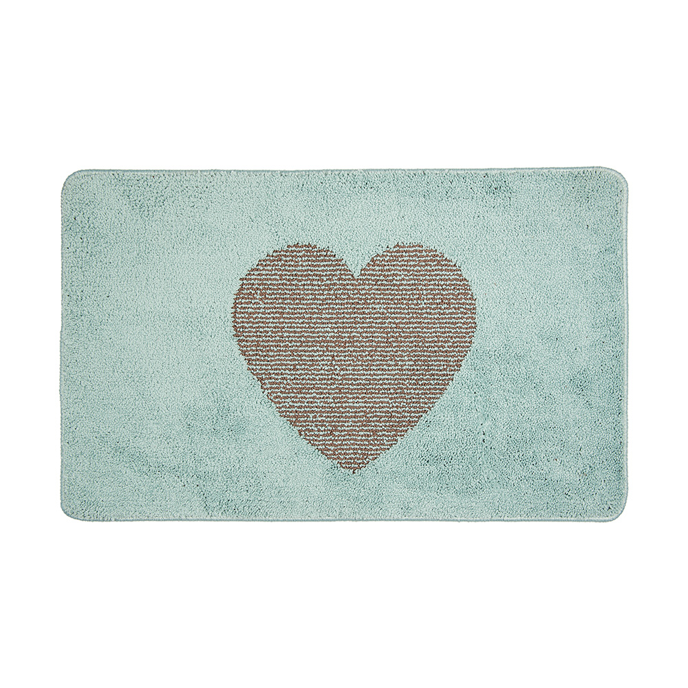 Clayre & Eef   | Badmat Blauw 78x48x1 cm | BM0008BL
