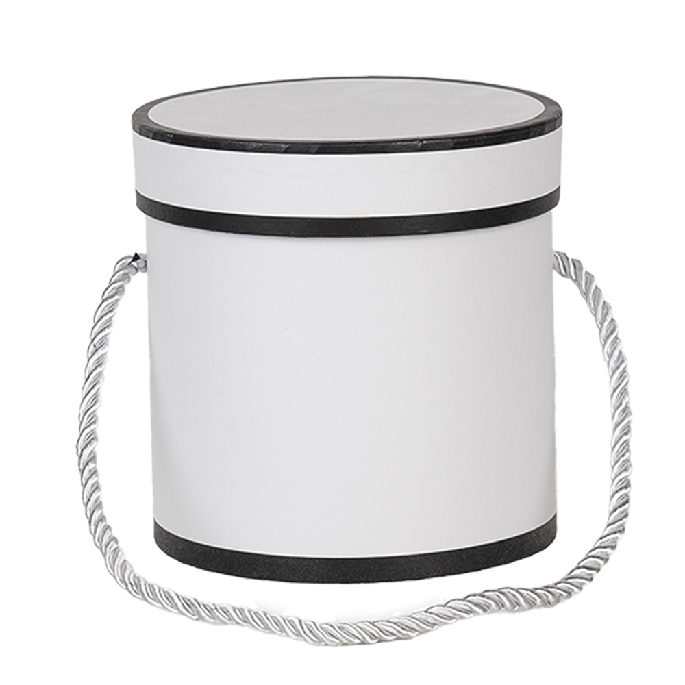 Clayre & Eef   | Kado doosje Wit ø 12x12 cm | 66009W