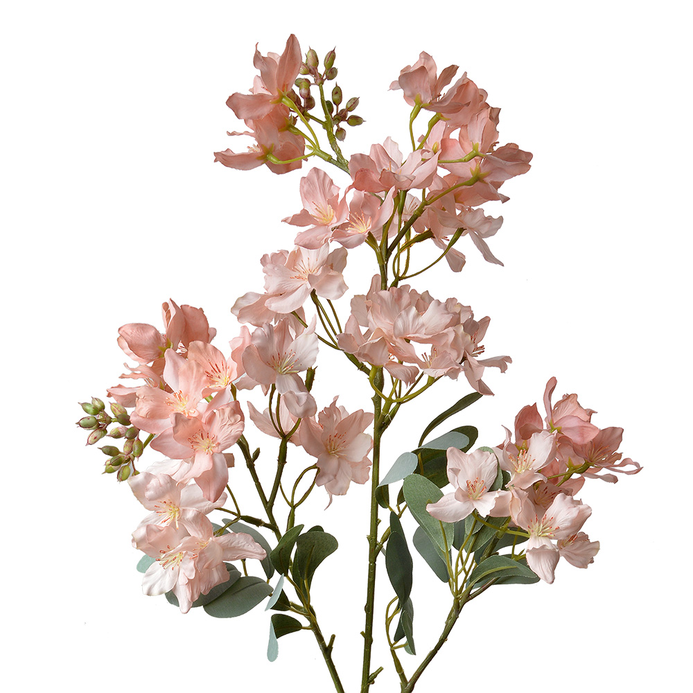 Clayre & Eef   | Decoratie tak met bloemen Roze Groen 22x11x85 cm | 5PL0120