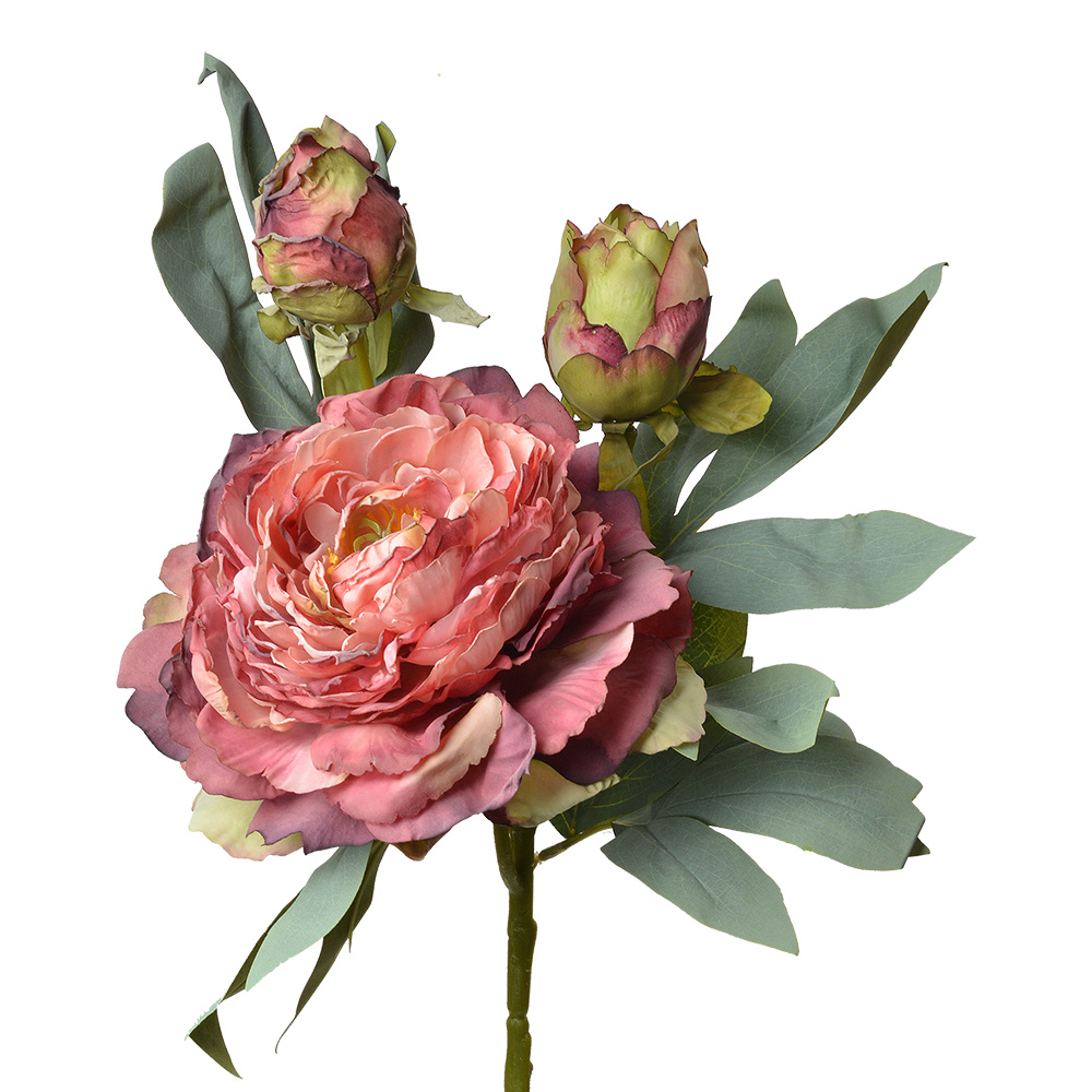 Clayre & Eef   | Kunstbloem Rozen Rood 12x12x62 cm | 6PL0332R