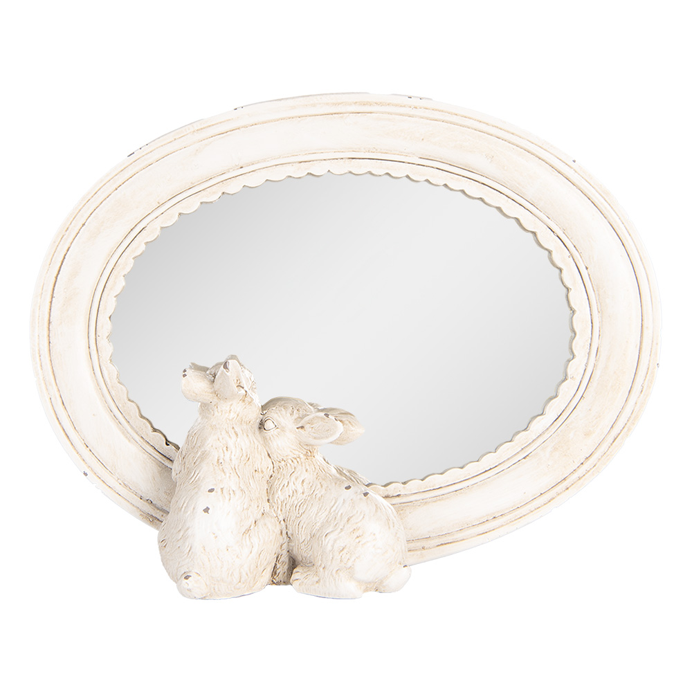 Clayre & Eef   | Staande Spiegel Beige 22x5x17 cm | 62S329