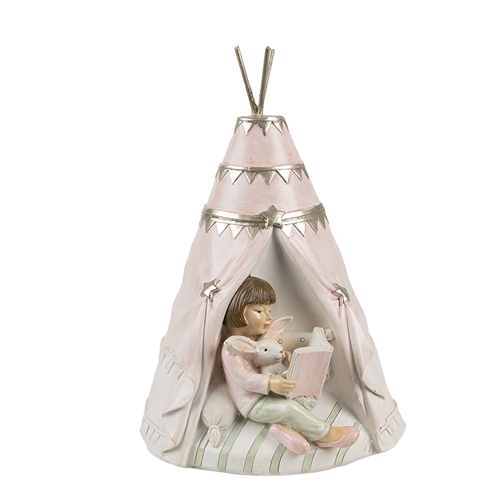 Clayre & Eef   | Spaarpot Roze 13x13x19 cm | 6PR4423