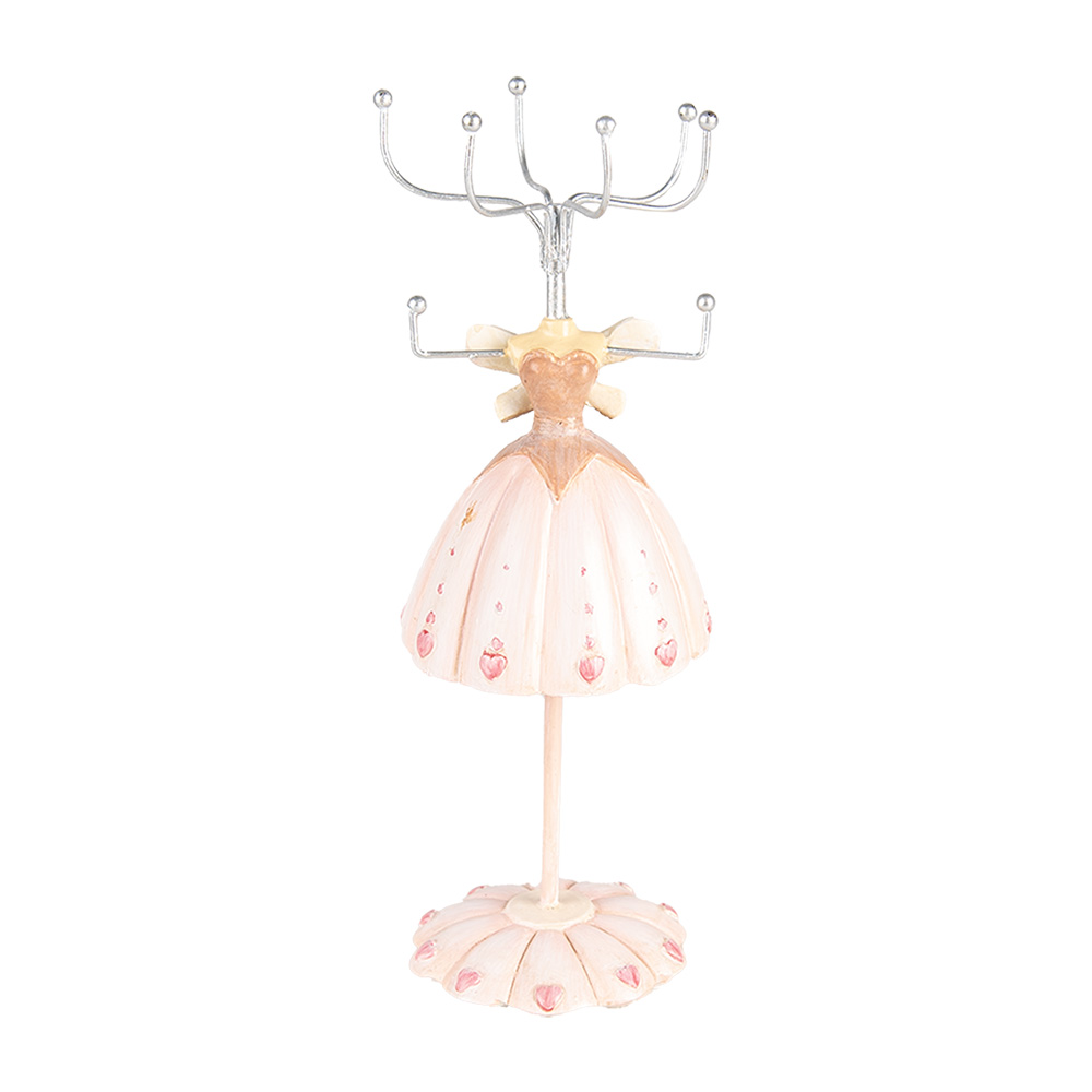 Clayre & Eef   | Sieradenhouder Roze ø 7x19 cm | 65877