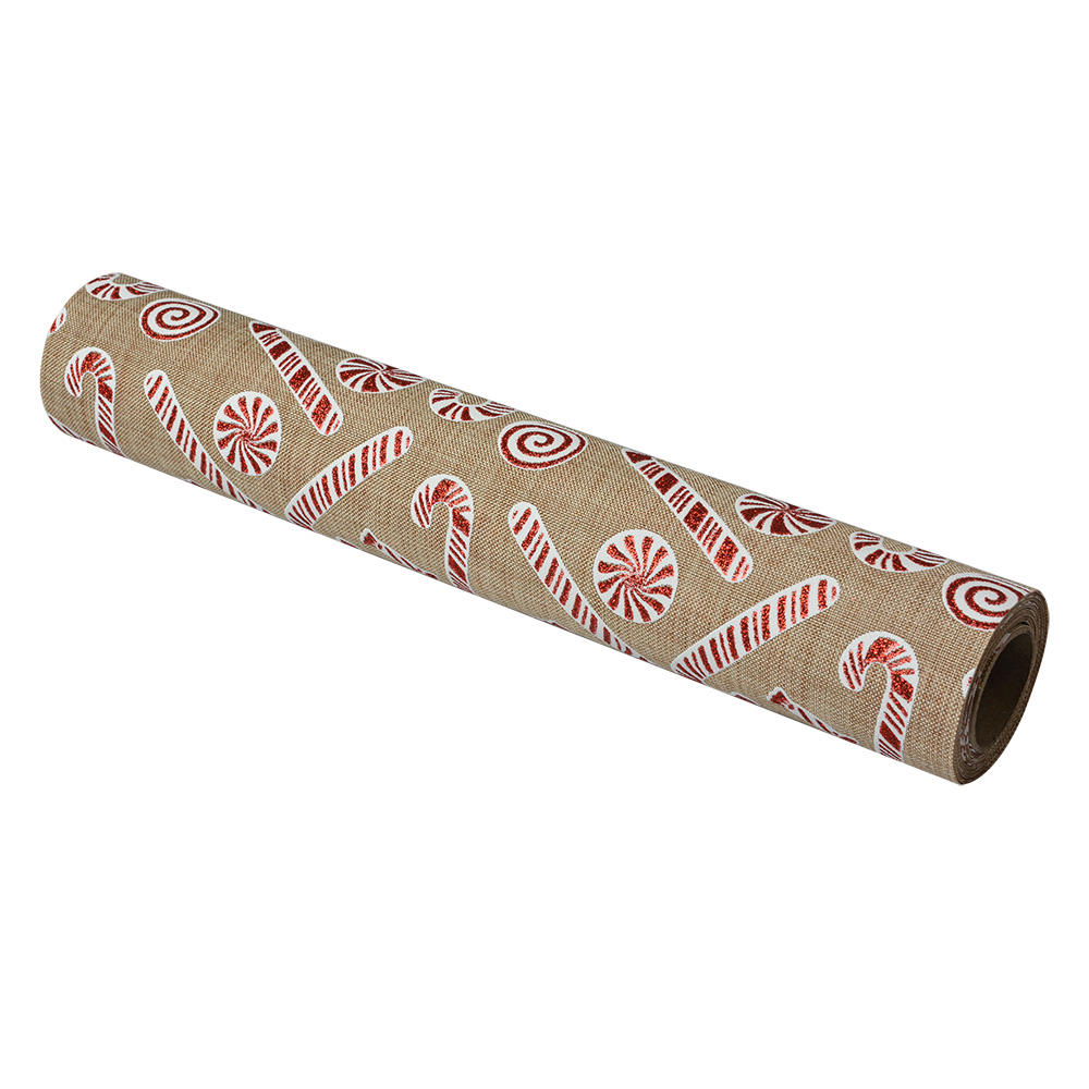Clayre & Eef   | Tafelloper Beige Rood 28x275 cm | 66038