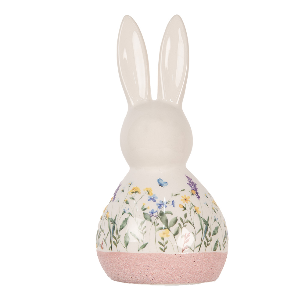 Clayre & Eef   | Decoratie Beeld Konijn Wit 9x8x18 cm | 6CE2014