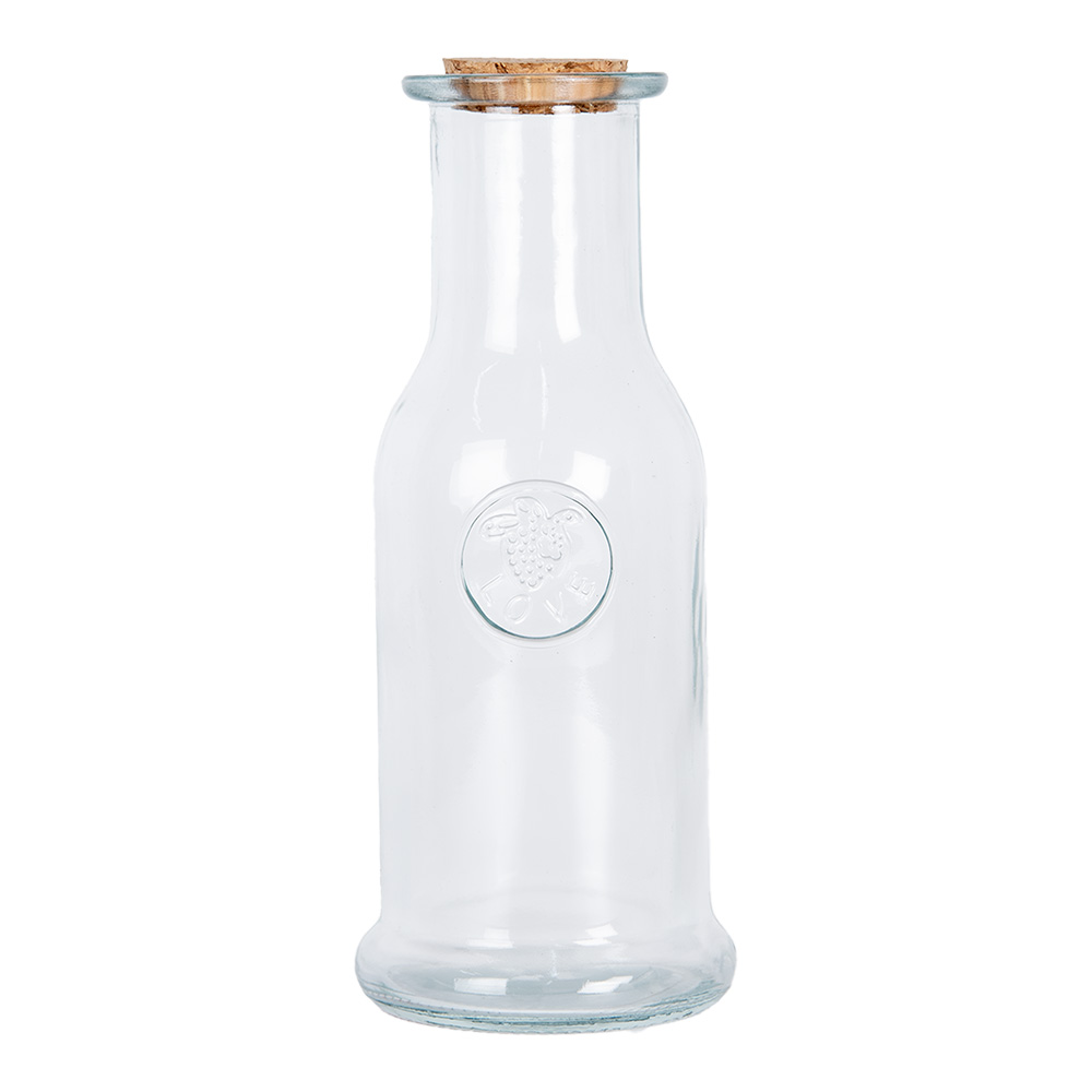 Clayre & Eef   | Decoratie flesje met kurken deksel Transparant ø 9x21 cm | 6GL5044
