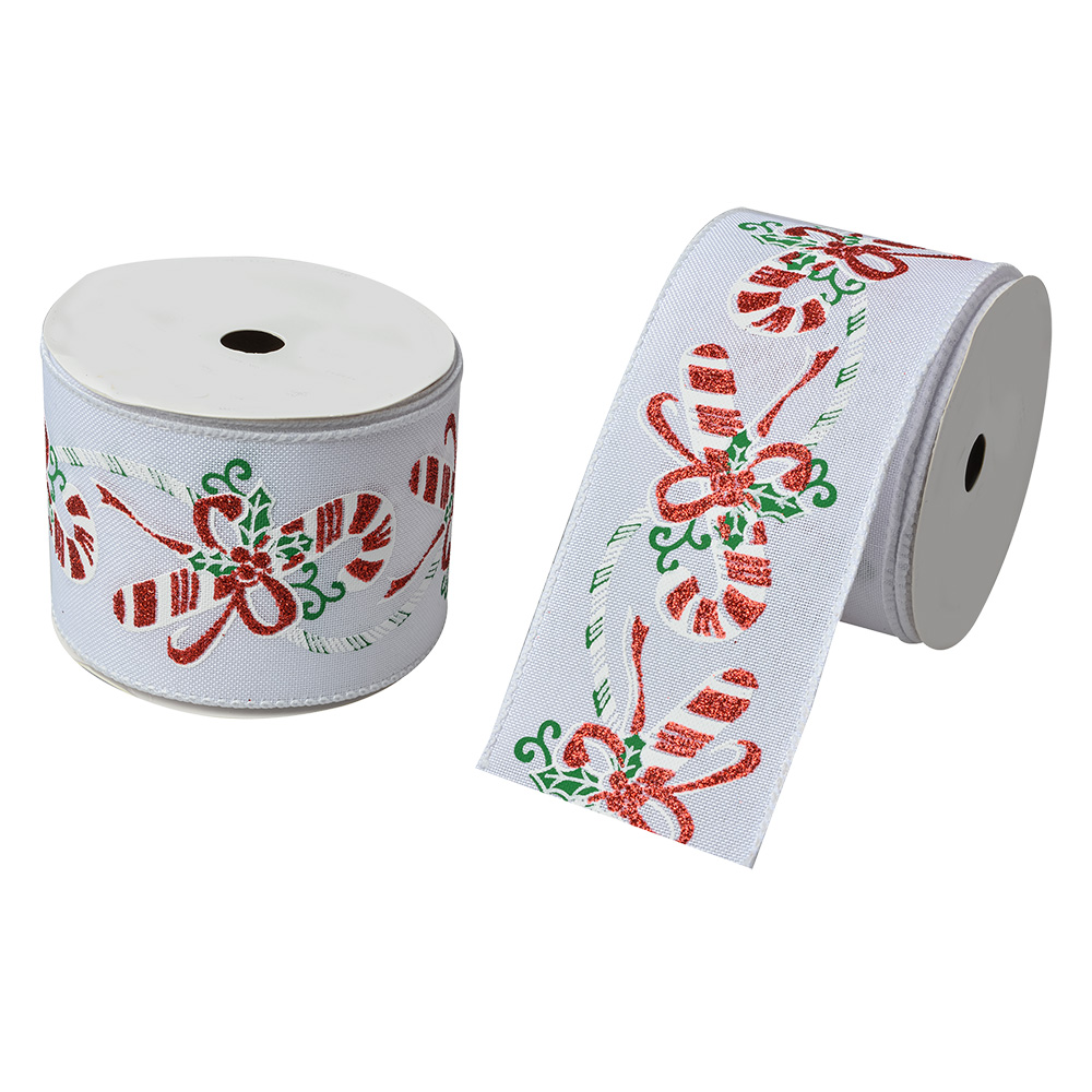 Clayre & Eef   | Lint Wit Rood 6.3 cm x 5 m | LI0133