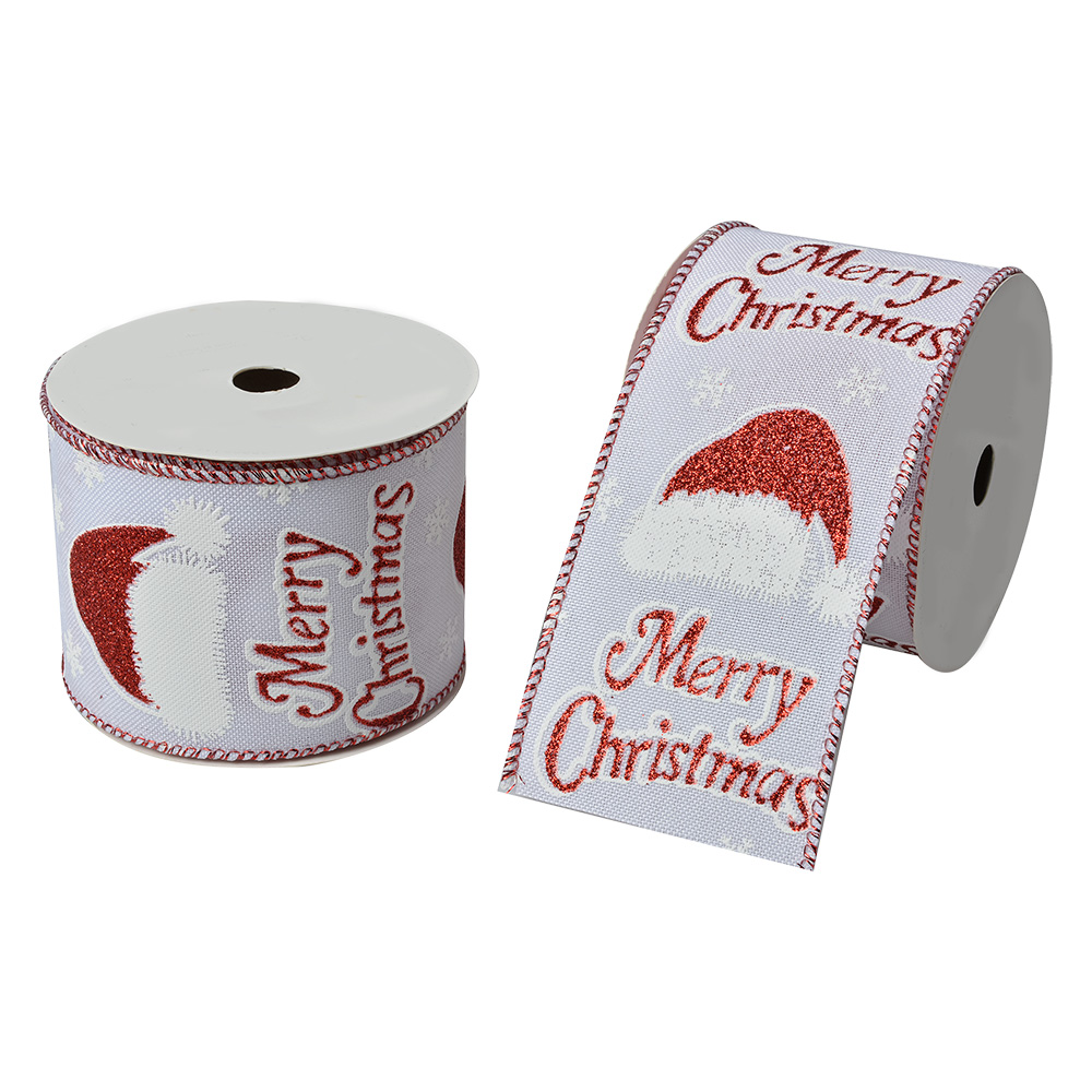 Clayre & Eef   | Lint Wit Rood 6.3 cm x 5 m | LI0134