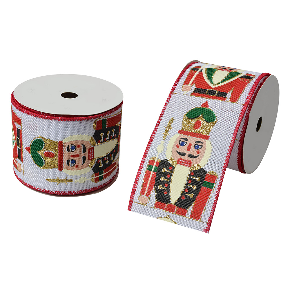 Clayre & Eef   | Lint Wit Rood 6.3 cm x 5 m | LI0135
