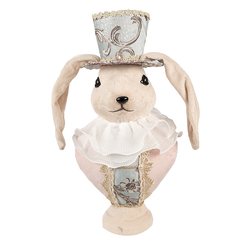 Clayre & Eef   | Decoratie Beeld Konijn Beige 18x15x39 cm | 65936