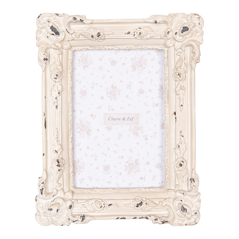 Clayre & Eef   | Fotolijst Beige 17x3x21 cm / 10x15 cm | 2F1215