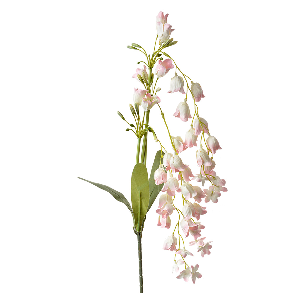Clayre & Eef   | Decoratie tak met bloemen Roze Groen 15x6x80 cm | 5PL0161LP