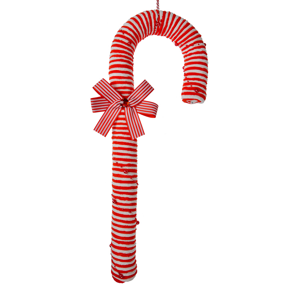 Clayre & Eef   | Kerstdecoratie Hanger Zuurstok Rood Wit 17x5x56 cm | 66102L