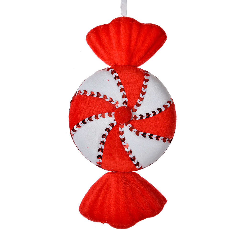 Clayre & Eef   | Kerstdecoratie Hanger Snoepje Rood Wit 13x5x25 cm | 66112