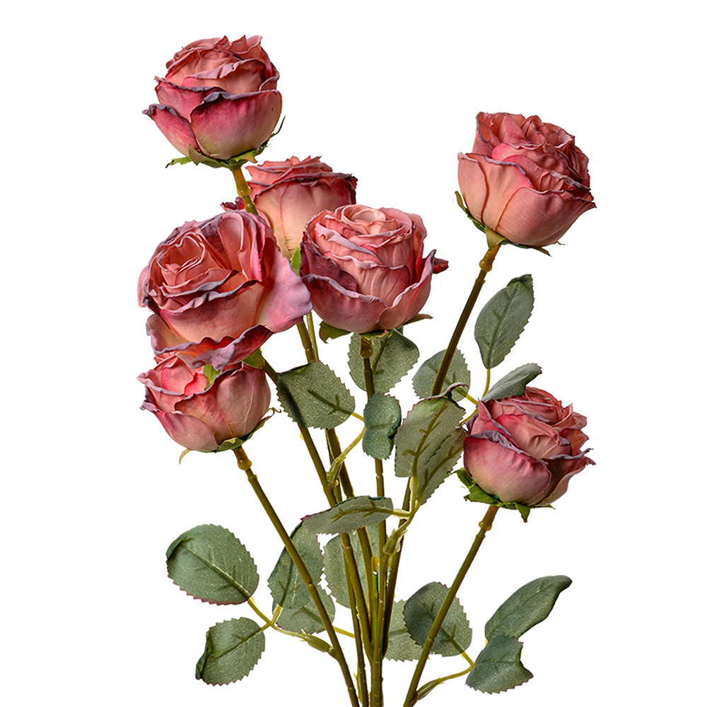 Clayre & Eef   | Decoratie tak met bloemen Roze Groen 8x8x55 cm | 6PL0391P