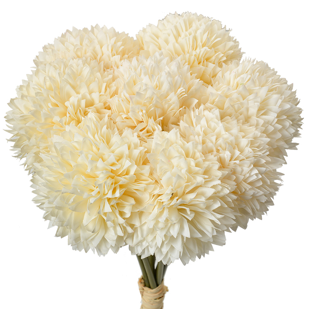 Clayre & Eef   | Kunstbloem bos van 8 stuks Wit Groen 15x15x32 cm | 6PL0395W