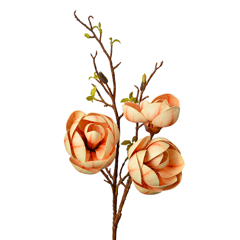Clayre & Eef   | Decoratie tak met bloemen Geel Bruin 20x20x106 cm | 5PL0169Y