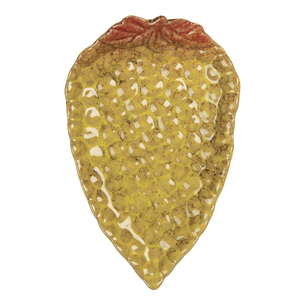 Clayre & Eef   | Schaaltje Druiven Geel 15x10x2 cm | 6CE2159