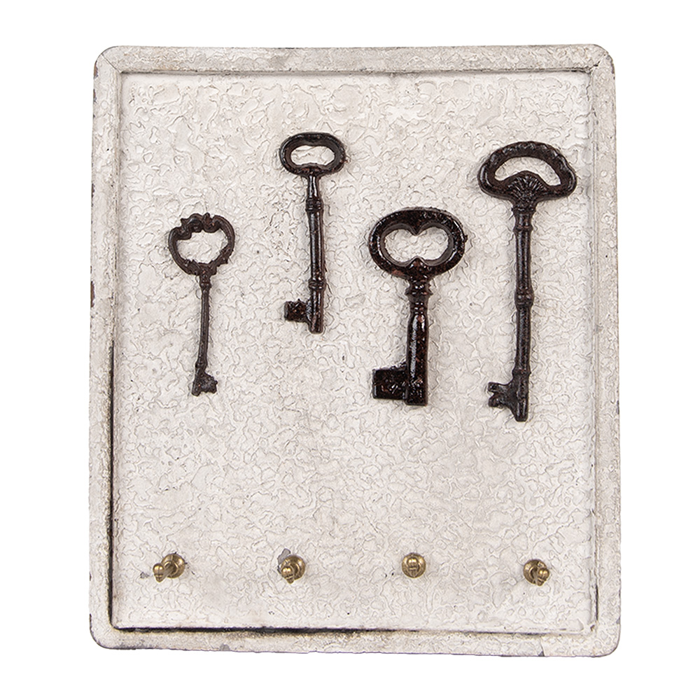 Clayre & Eef   | Sleutelrekje Beige Bruin 22x5x25 cm | 6H2399
