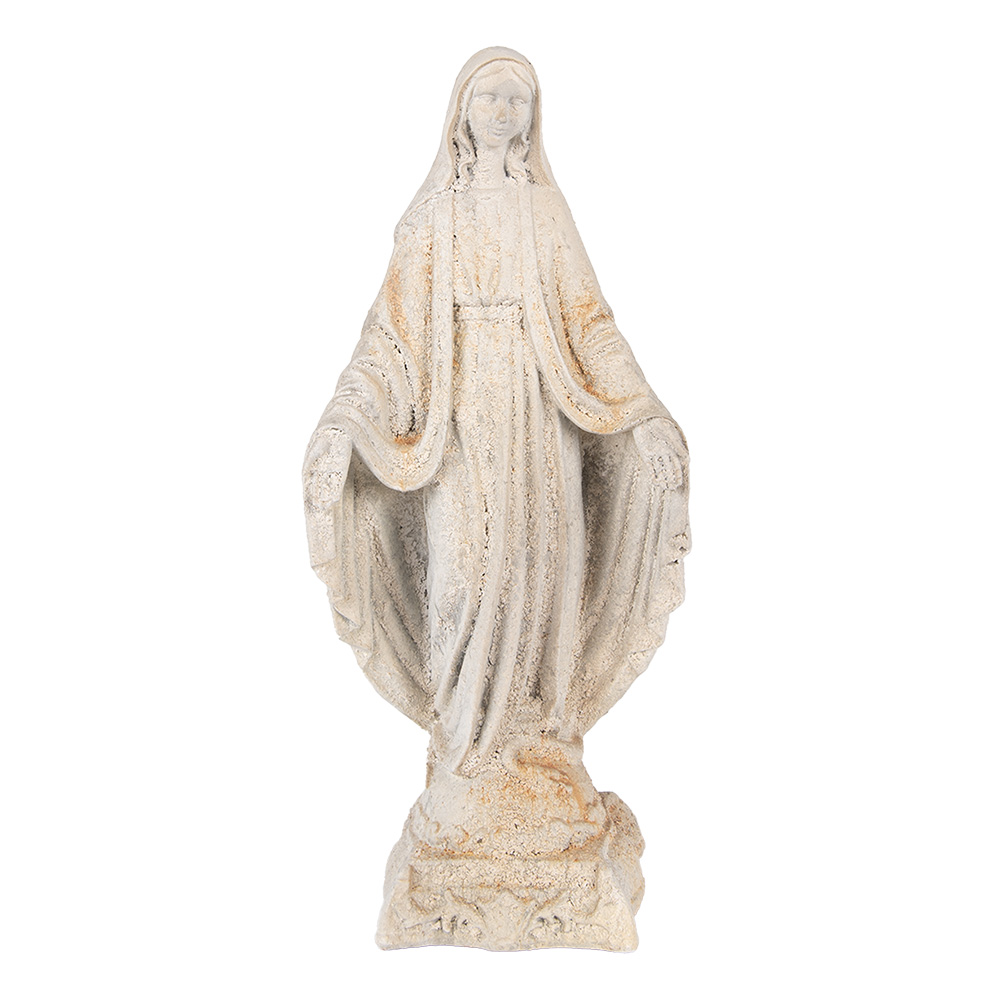 Clayre & Eef   | Kerstdecoratie Beeld Maria Beige Bruin 17x12x41 cm | 6MG0113