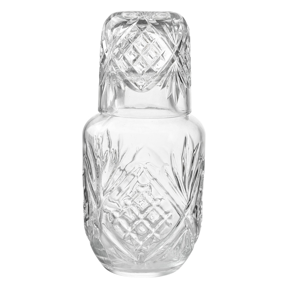 Clayre & Eef   | Karaf met glas Transparant ø 9x19 cm / 150 ml / 550 ml | 6GL4721