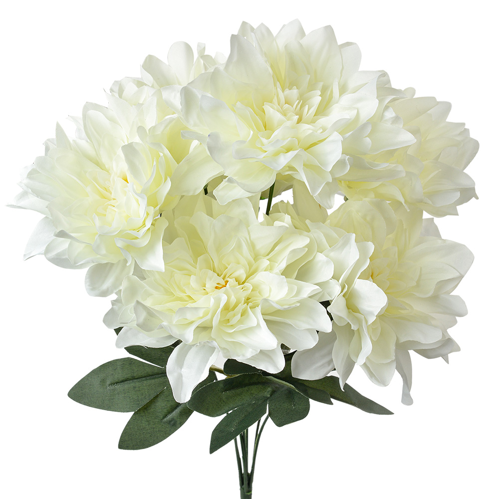 Clayre & Eef   | Kunstbloem Wit Groen 20x20x49 cm | 6PL0377W