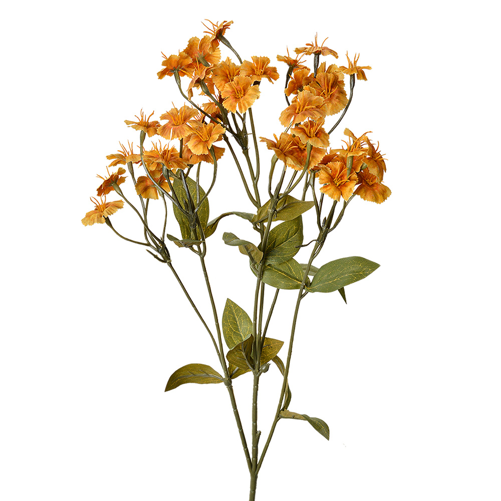 Clayre & Eef   | Decoratie tak met bloemen Geel Groen 8x8x63 cm | 6PL0384Y