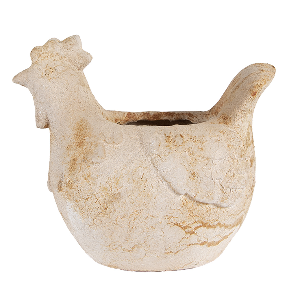 Clayre & Eef   | Bloempot Binnen Beige Bruin 31x20x27 cm | 6MG0108