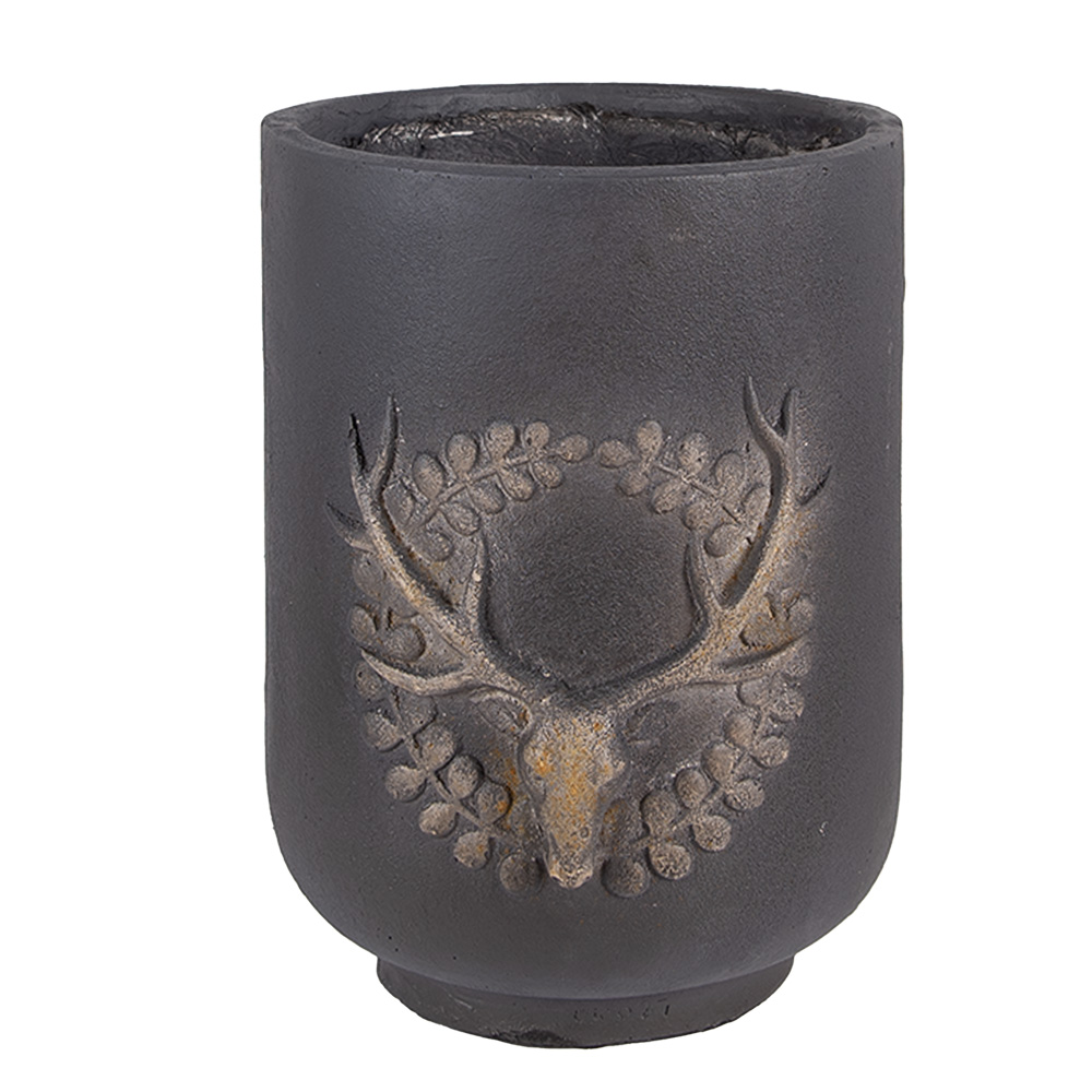 Clayre & Eef   | Bloempot Binnen Grijs Beige ø 23x31 cm | 6MG0109