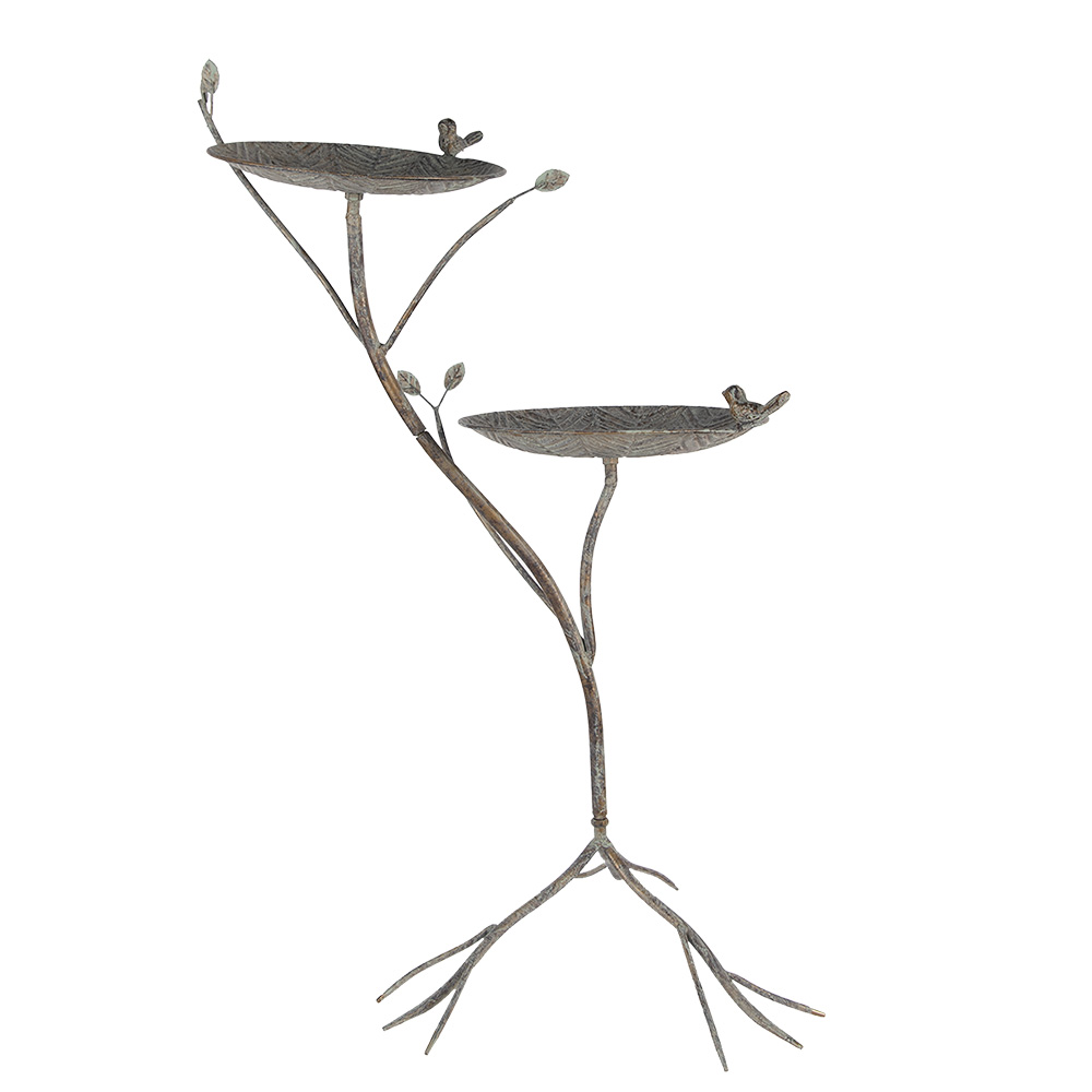 Clayre & Eef   | Vogelvoederbak Groen Bruin 38x43x78 cm | 6Y5656