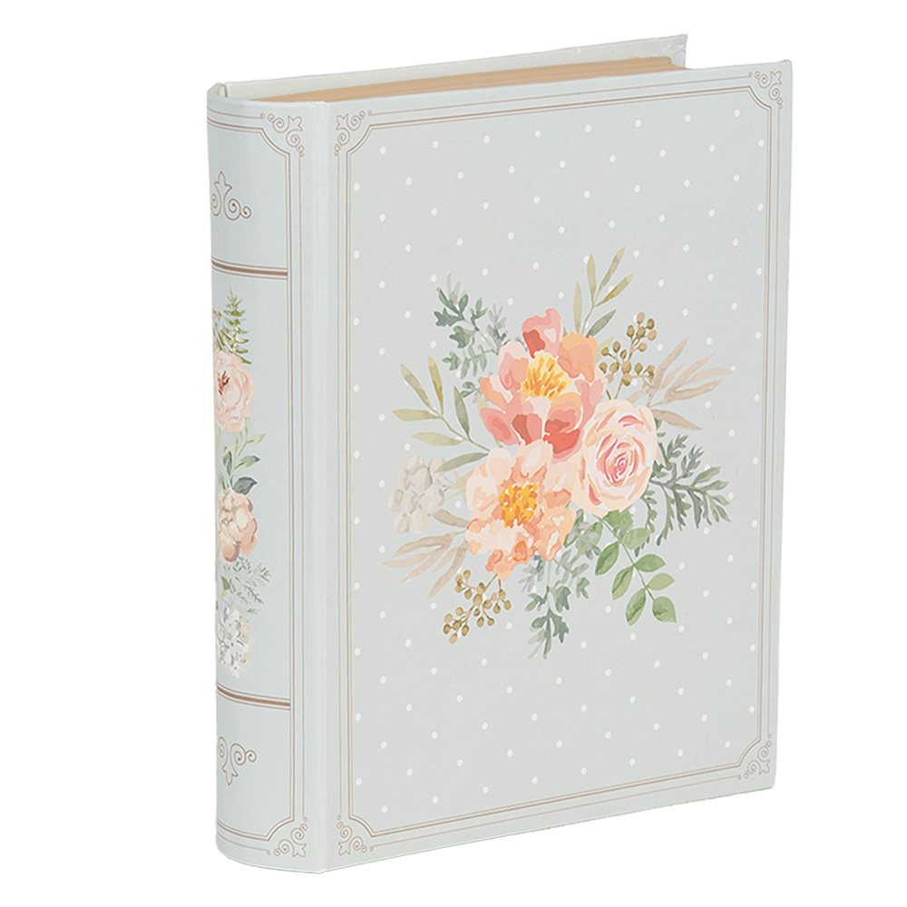 Clayre & Eef   | Doos in boekvorm Blauw Roze 17x14x5 cm | 66019