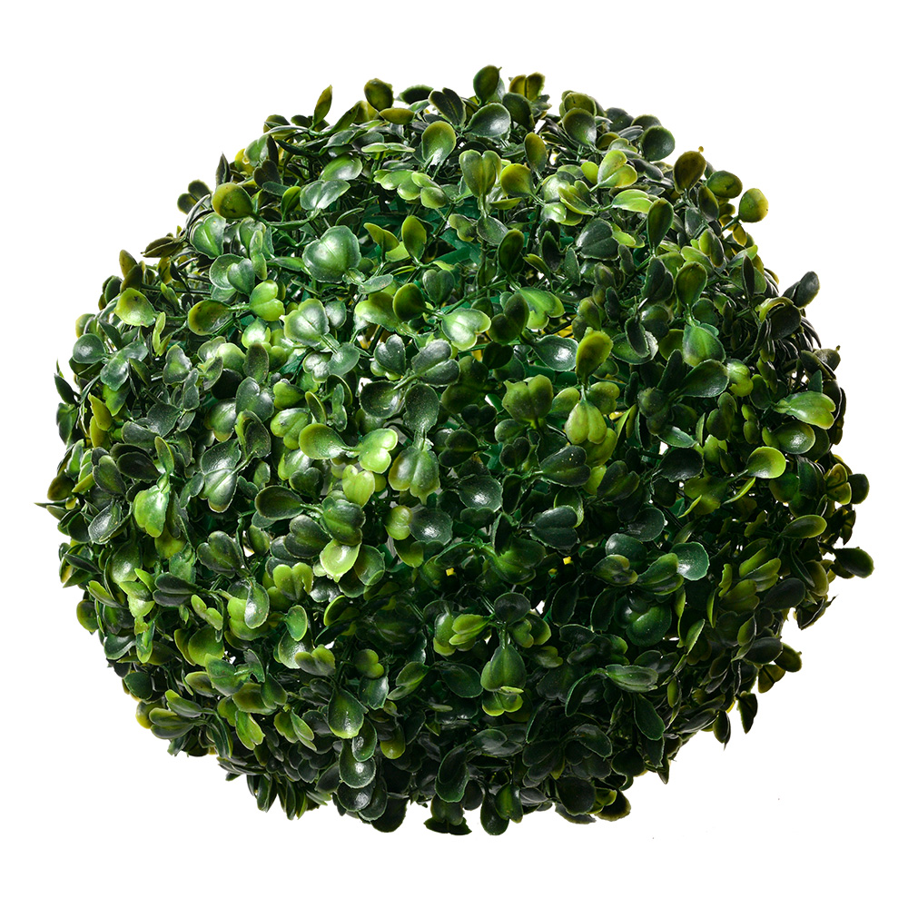 Clayre & Eef   | Decoratie kunststof bol Buxus Groen ø 20 cm | 6PL0325M