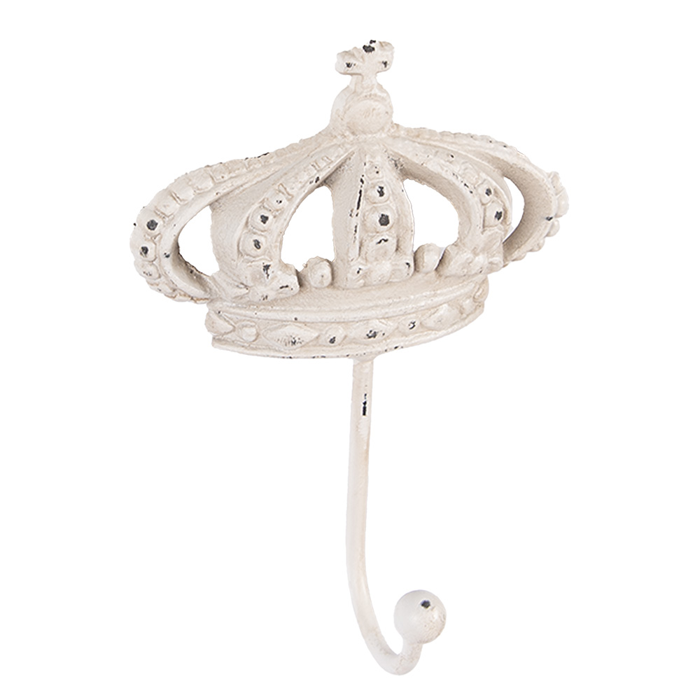 Clayre & Eef   | Wandhaak Wit 14x7x19 cm | 6Y5773