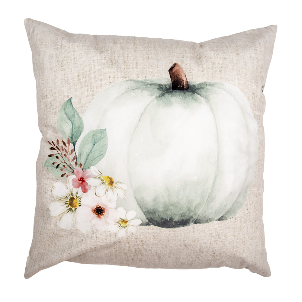 Clayre & Eef   | Kussenhoes Beige Groen 45x45 cm | CSP22