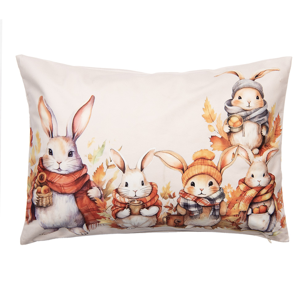Clayre & Eef   | Kussenhoes Beige Oranje 35x50 cm | KT036.054